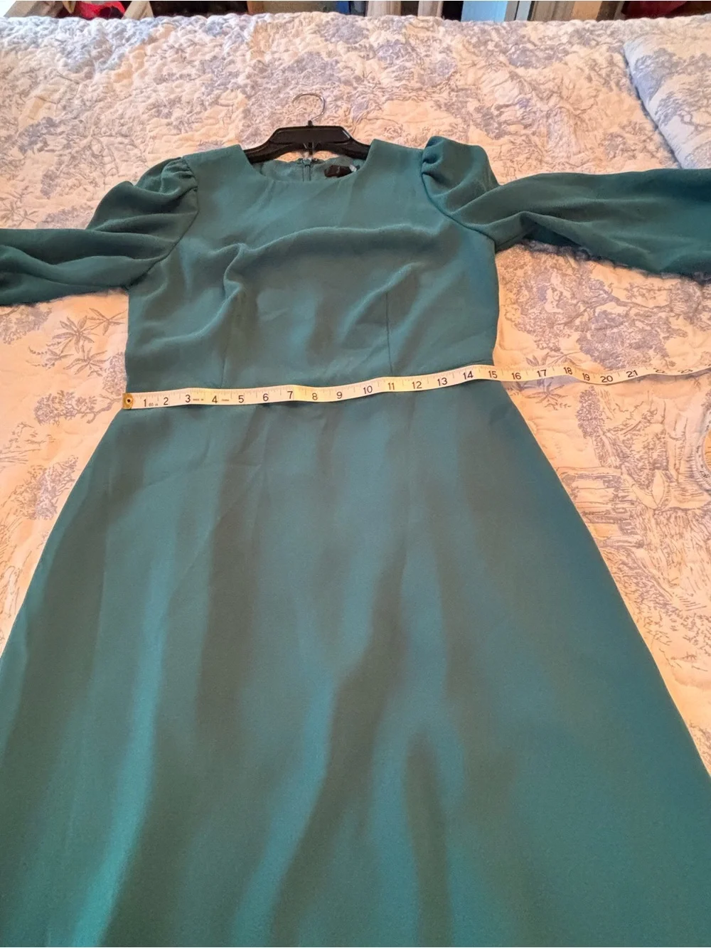 J. Crew sz 4 Tall 4T Spicy Jade Teal Long-Sleeve dress modest classic workwear